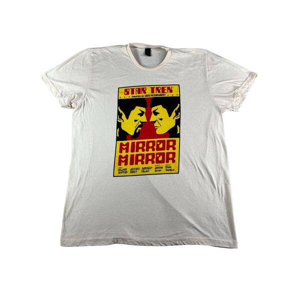 Star Trek Spock Shirt Mens Large White Ivory Mirror Mirror Lootcrate Exclusive - Picture 1 of 11